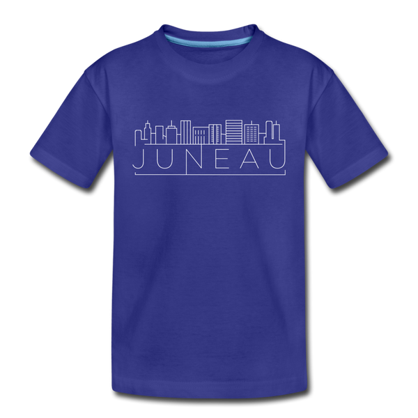 Juneau, Alaska Youth T-Shirt - Skyline Youth Juneau Tee - royal blue