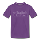 Juneau, Alaska Youth T-Shirt - Skyline Youth Juneau Tee - purple