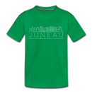 Juneau, Alaska Youth T-Shirt - Skyline Youth Juneau Tee - kelly green