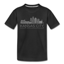 Kansas City, Missouri Youth T-Shirt - Skyline Youth Kansas City Tee - black