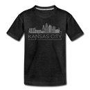 Kansas City, Missouri Youth T-Shirt - Skyline Youth Kansas City Tee - charcoal gray