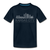 Kansas City, Missouri Youth T-Shirt - Skyline Youth Kansas City Tee - deep navy
