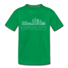 Kansas City, Missouri Youth T-Shirt - Skyline Youth Kansas City Tee - kelly green