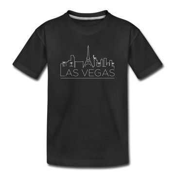 Las Vegas, Nevada Youth T-Shirt - Skyline Youth Las Vegas Tee - black
