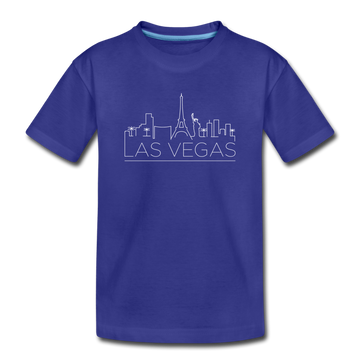 Las Vegas, Nevada Youth T-Shirt - Skyline Youth Las Vegas Tee - royal blue