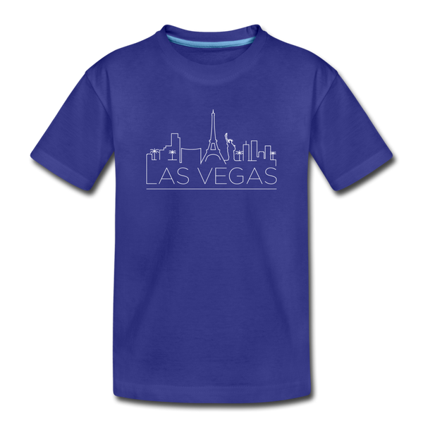 Las Vegas, Nevada Youth T-Shirt - Skyline Youth Las Vegas Tee - royal blue