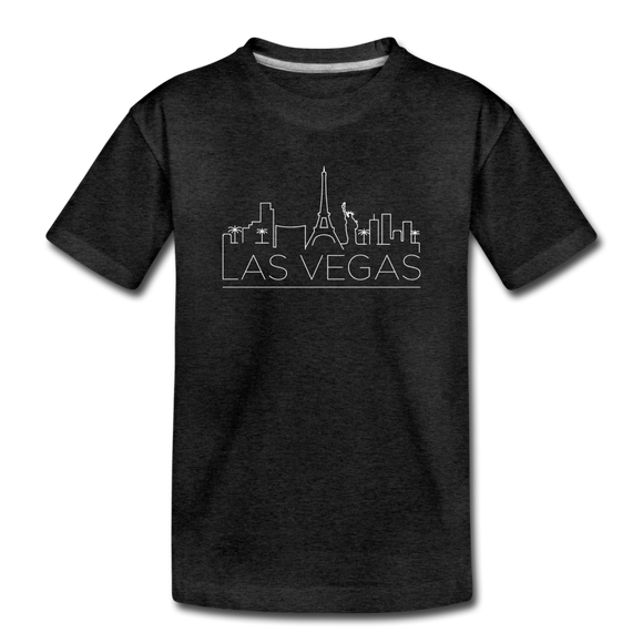 Las Vegas, Nevada Youth T-Shirt - Skyline Youth Las Vegas Tee - charcoal gray