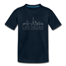 Las Vegas, Nevada Youth T-Shirt - Skyline Youth Las Vegas Tee - deep navy