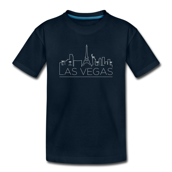 Las Vegas, Nevada Youth T-Shirt - Skyline Youth Las Vegas Tee - deep navy