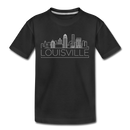 Louisville, Kentucky Youth T-Shirt - Skyline Youth Louisville Tee - black