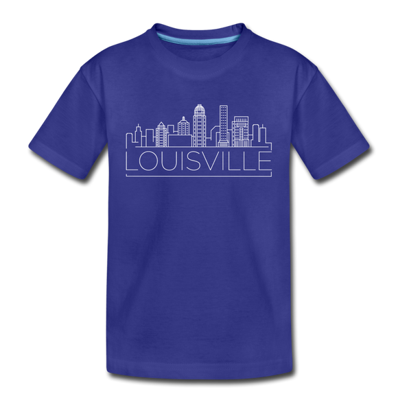 Louisville, Kentucky Youth T-Shirt - Skyline Youth Louisville Tee - royal blue