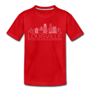 Louisville, Kentucky Youth T-Shirt - Skyline Youth Louisville Tee - red