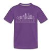 Louisville, Kentucky Youth T-Shirt - Skyline Youth Louisville Tee - purple