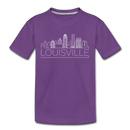 Louisville, Kentucky Youth T-Shirt - Skyline Youth Louisville Tee - purple