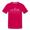 Louisville, Kentucky Youth T-Shirt - Skyline Youth Louisville Tee - dark pink