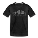 Louisville, Kentucky Youth T-Shirt - Skyline Youth Louisville Tee - charcoal gray