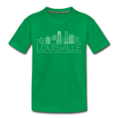 Louisville, Kentucky Youth T-Shirt - Skyline Youth Louisville Tee - kelly green