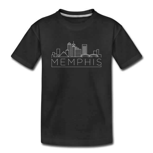 Memphis, Tennessee Youth T-Shirt - Skyline Youth Memphis Tee - black