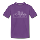 Memphis, Tennessee Youth T-Shirt - Skyline Youth Memphis Tee - purple
