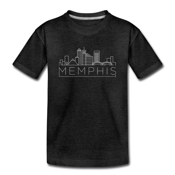 Memphis, Tennessee Youth T-Shirt - Skyline Youth Memphis Tee - charcoal gray
