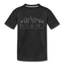 Miami, Florida Youth T-Shirt - Skyline Youth Miami Tee - black