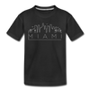 Miami, Florida Youth T-Shirt - Skyline Youth Miami Tee - black