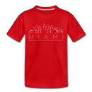 Miami, Florida Youth T-Shirt - Skyline Youth Miami Tee - red