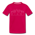 Miami, Florida Youth T-Shirt - Skyline Youth Miami Tee - dark pink