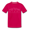 Miami, Florida Youth T-Shirt - Skyline Youth Miami Tee - dark pink