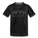 Miami, Florida Youth T-Shirt - Skyline Youth Miami Tee - charcoal gray