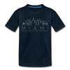 Miami, Florida Youth T-Shirt - Skyline Youth Miami Tee - deep navy