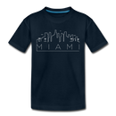 Miami, Florida Youth T-Shirt - Skyline Youth Miami Tee - deep navy