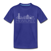 Milwaukee, Wisconsin Youth T-Shirt - Skyline Youth Milwaukee Tee - royal blue
