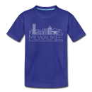 Milwaukee, Wisconsin Youth T-Shirt - Skyline Youth Milwaukee Tee - royal blue