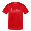 Milwaukee, Wisconsin Youth T-Shirt - Skyline Youth Milwaukee Tee - red