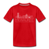 Milwaukee, Wisconsin Youth T-Shirt - Skyline Youth Milwaukee Tee - red