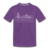 Milwaukee, Wisconsin Youth T-Shirt - Skyline Youth Milwaukee Tee - purple