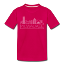 Milwaukee, Wisconsin Youth T-Shirt - Skyline Youth Milwaukee Tee - dark pink