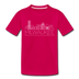 Milwaukee, Wisconsin Youth T-Shirt - Skyline Youth Milwaukee Tee - dark pink