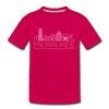 Milwaukee, Wisconsin Youth T-Shirt - Skyline Youth Milwaukee Tee - dark pink