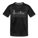 Milwaukee, Wisconsin Youth T-Shirt - Skyline Youth Milwaukee Tee - charcoal gray