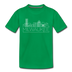Milwaukee, Wisconsin Youth T-Shirt - Skyline Youth Milwaukee Tee - kelly green