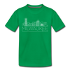 Milwaukee, Wisconsin Youth T-Shirt - Skyline Youth Milwaukee Tee - kelly green