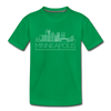 Minneapolis, Minnesota Youth T-Shirt - Skyline Youth Minneapolis Tee - kelly green