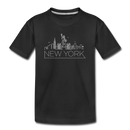 New York Youth T-Shirt - Skyline Youth New York Tee - black