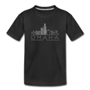 Omaha, Nebraska Youth T-Shirt - Skyline Youth Omaha Tee - black