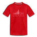 Omaha, Nebraska Youth T-Shirt - Skyline Youth Omaha Tee - red