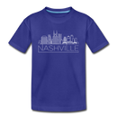 Nashville, Tennessee Youth T-Shirt - Skyline Youth Nashville Tee - royal blue