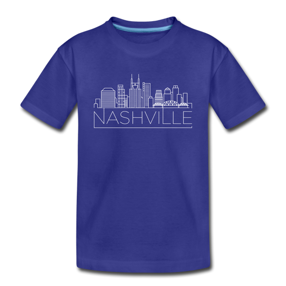 Nashville, Tennessee Youth T-Shirt - Skyline Youth Nashville Tee - royal blue