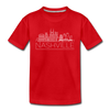 Nashville, Tennessee Youth T-Shirt - Skyline Youth Nashville Tee - red